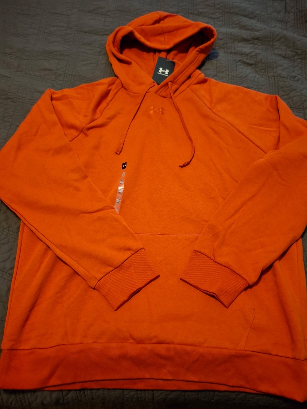 Under Armour Men's Bright Orange Pullover Hoodie XL